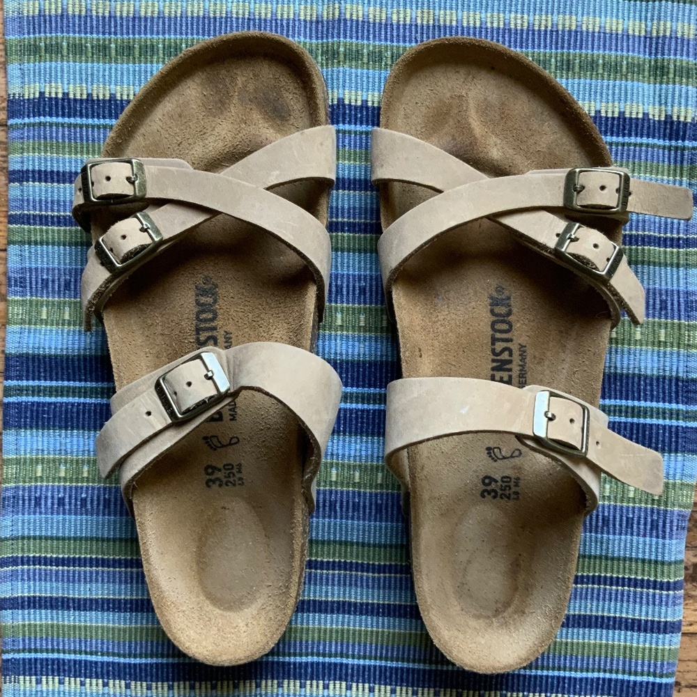 Birkenstock Franca, tobacco brown, Size 39, regular width, Like New